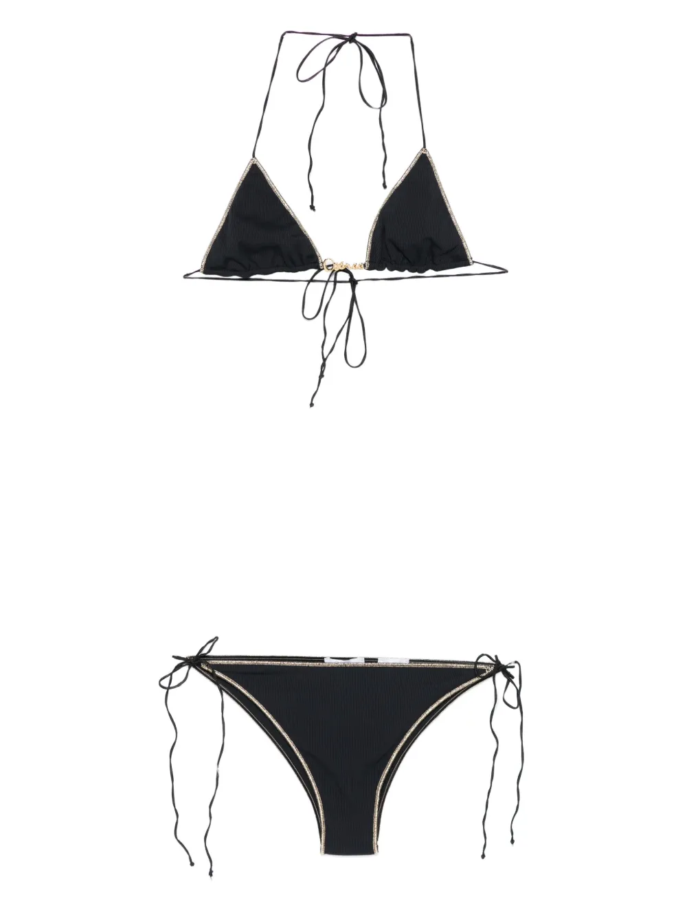 Oséree ribbed bikini | Black | Image 1
