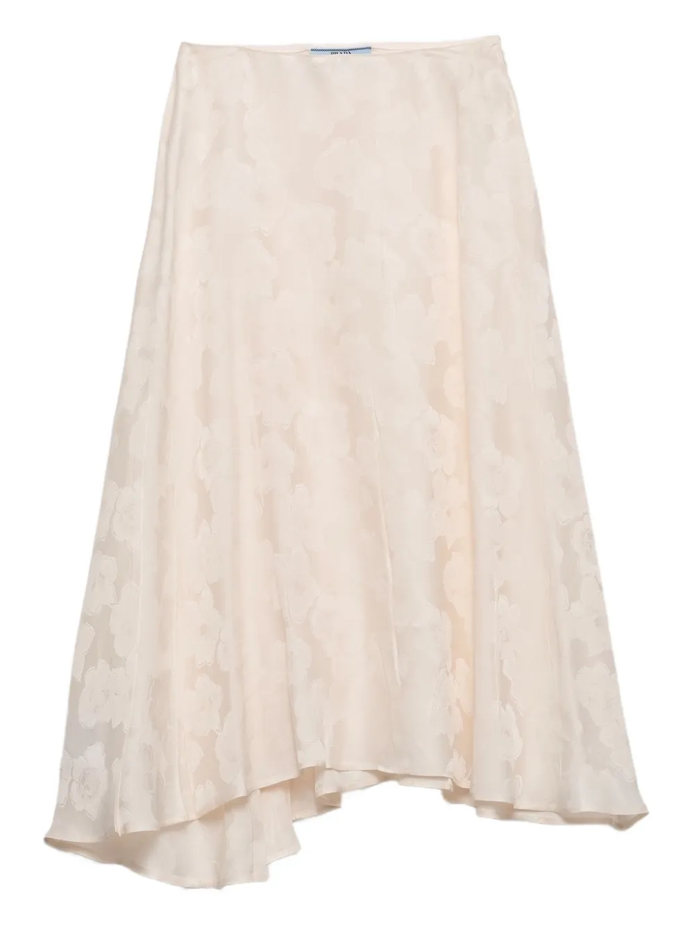 Prada Asymmetrische midi-rok Beige