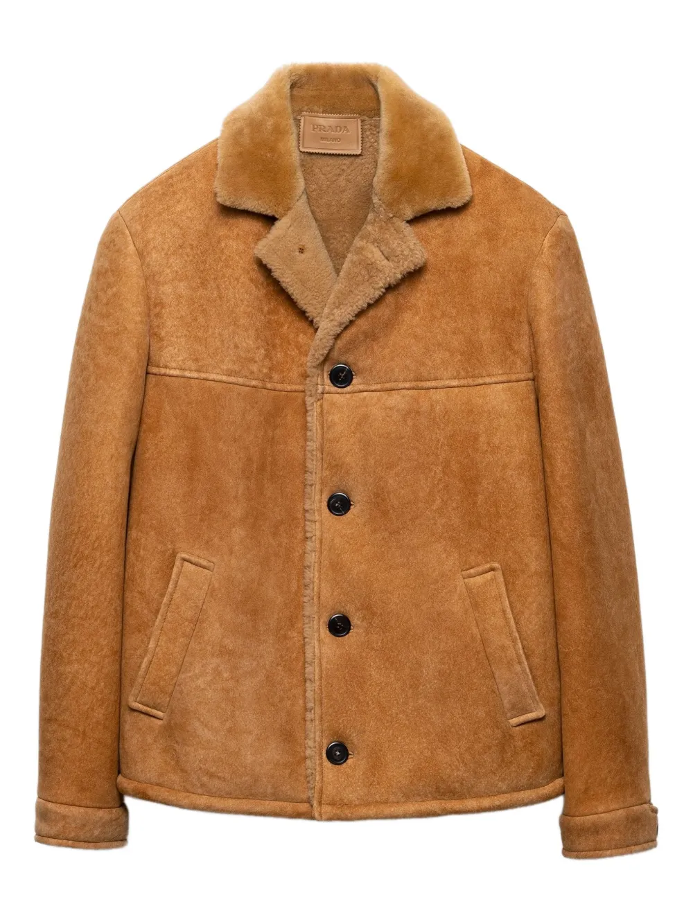 Prada sheepskin buttoned jacket | Brown | Image 1