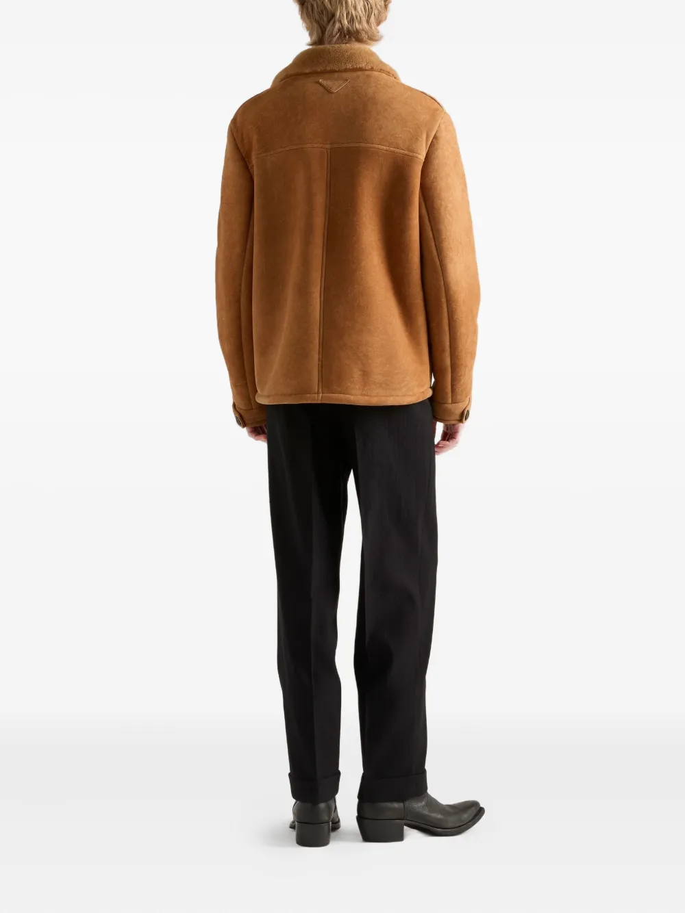 Prada Lammy jack met knopen Bruin