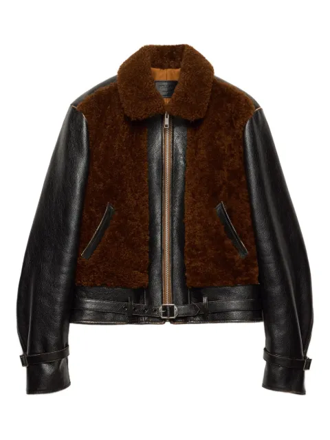 Prada shearling leather jacket