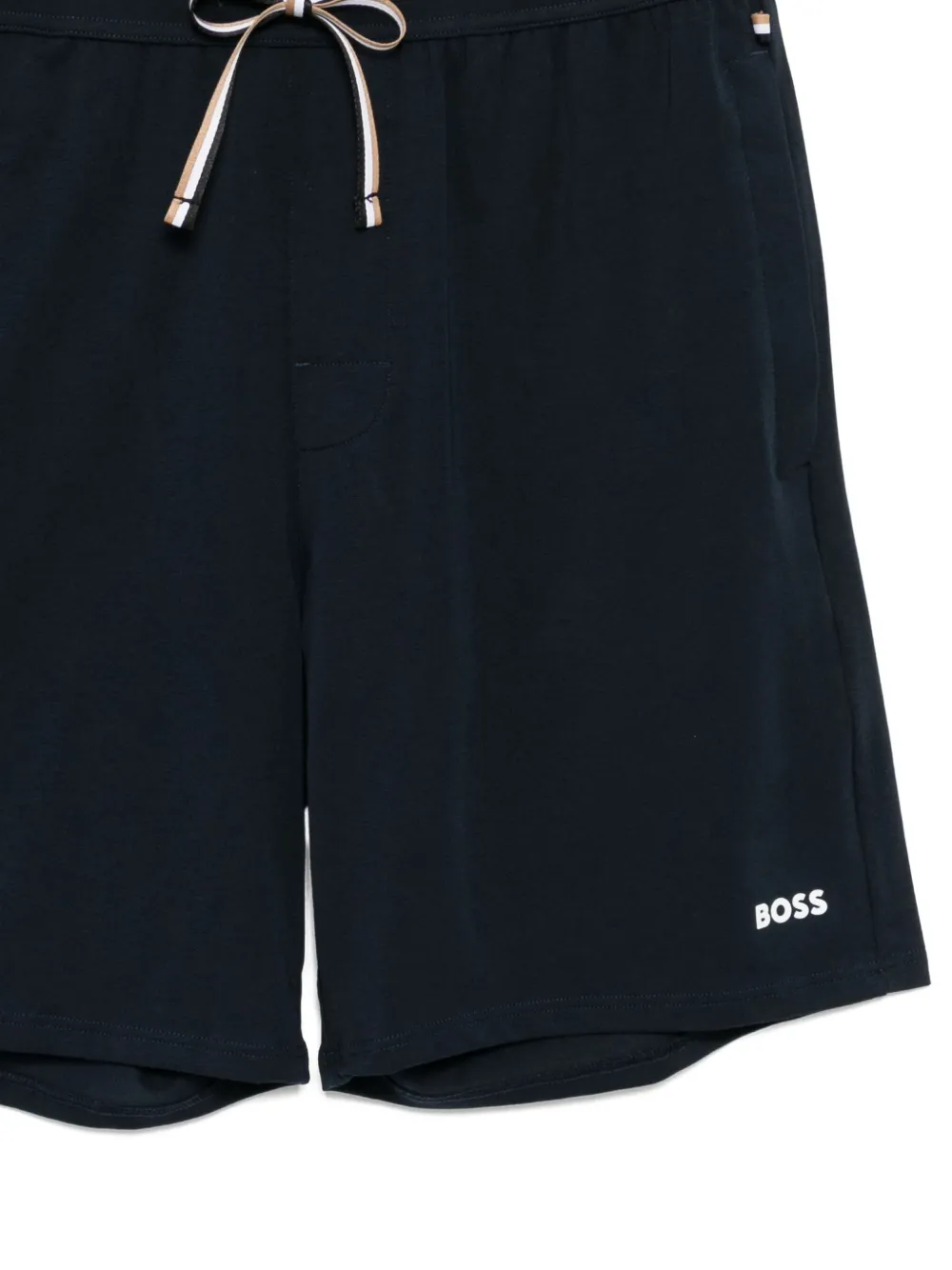 Hugo Boss Logo-print Pyjama Shorts In Black