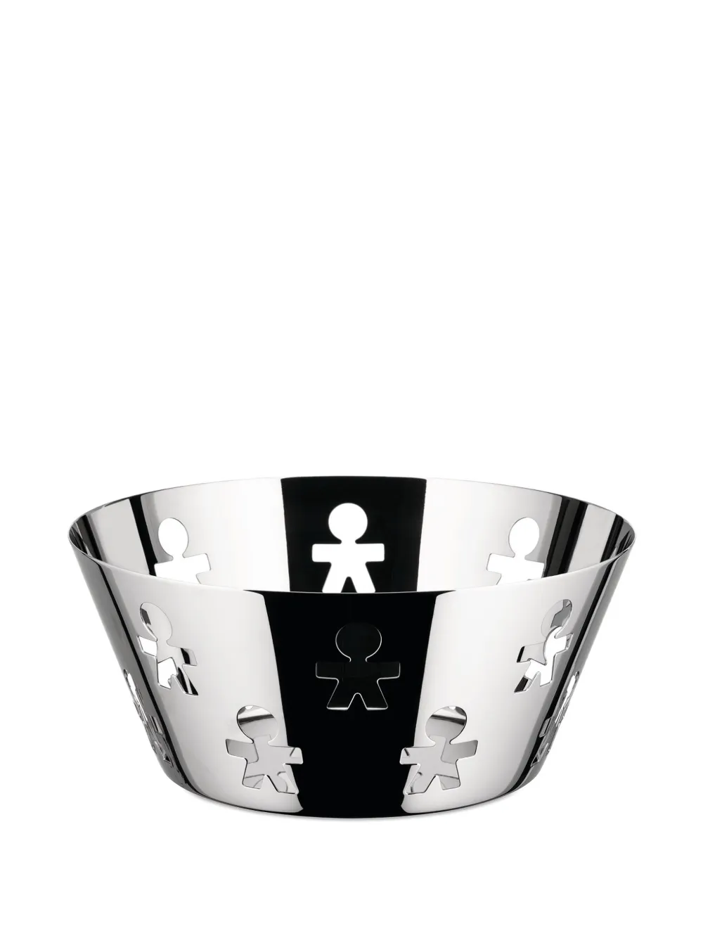 Alessi Figure-cut Bread Basket (23 Cm) In Gray
