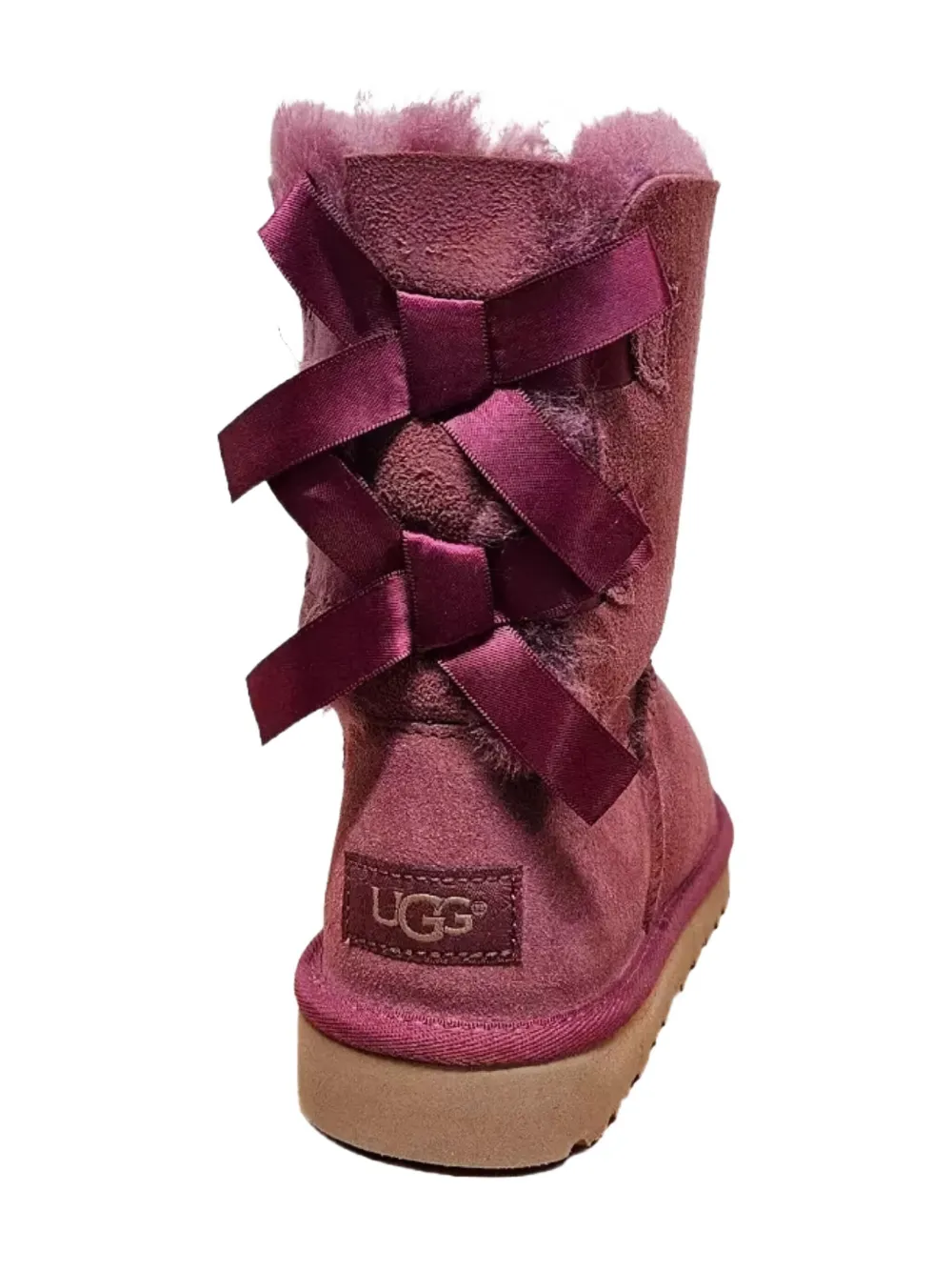 UGG Kids Bailey Burgundy laarzen met strik - Rood