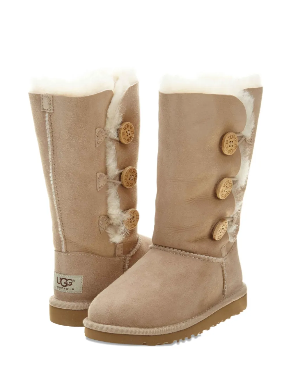 UGG Kids Bailey Button Triplet "Sand" boots Neutrals