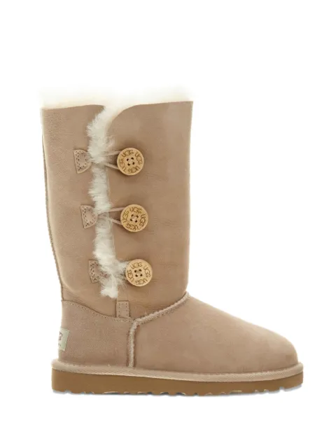 UGG Kids Bailey Button Triplet "Sand" boots