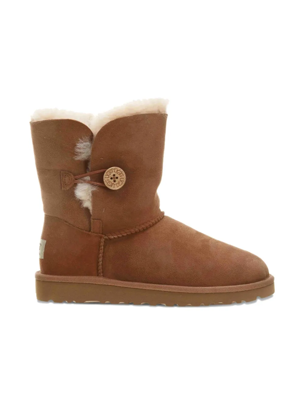 UGG Kids Bailey button-detail sheepskin boots Bruin