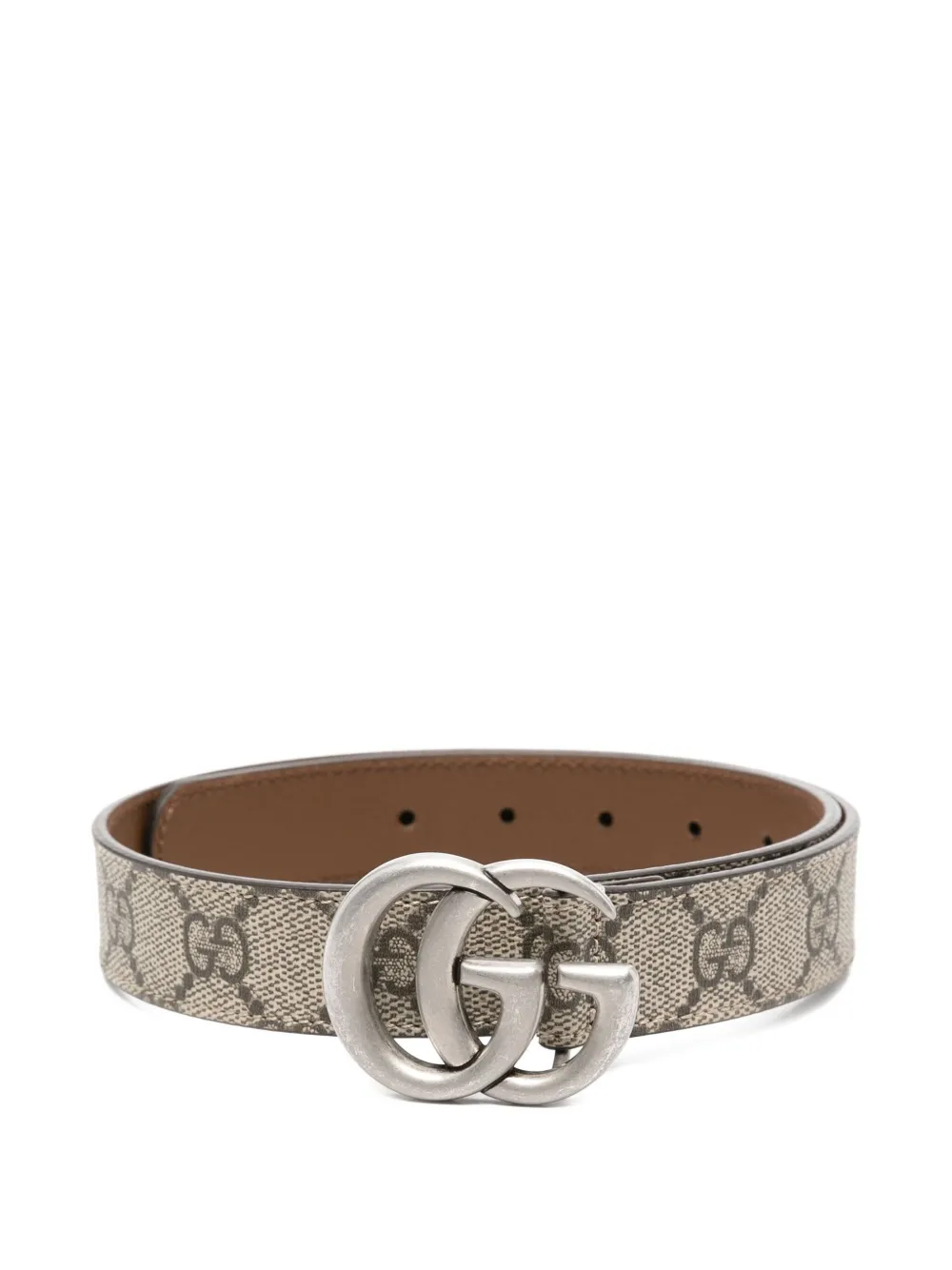 Gucci Kids Ledergürtel mit GG - Nude