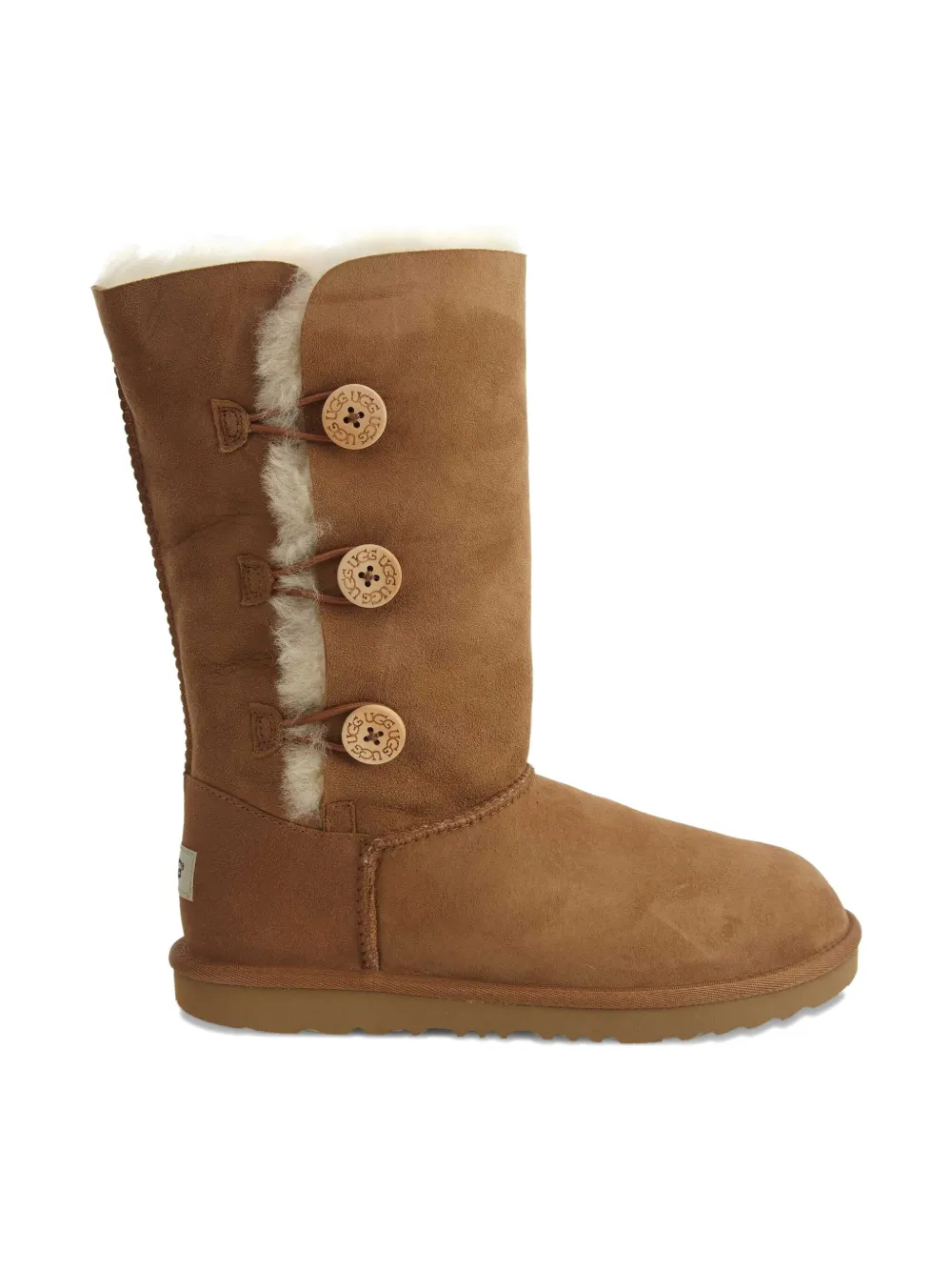 UGG Kids Bailey Button Triplet "Chestnut" boots Brown