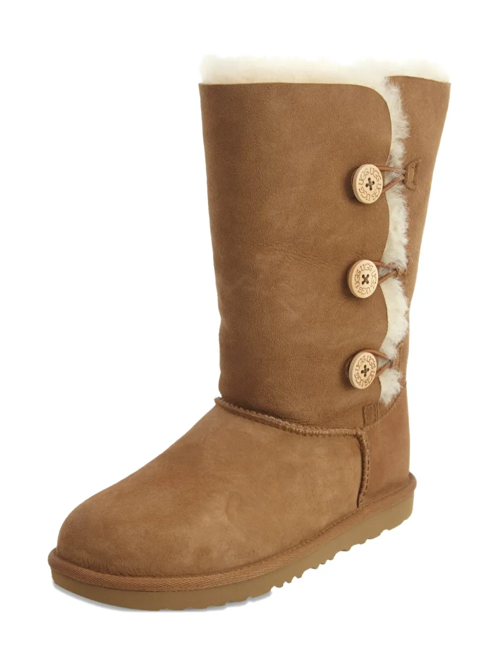 UGG Kids Bailey Button Triplet "Chestnut" boots Brown