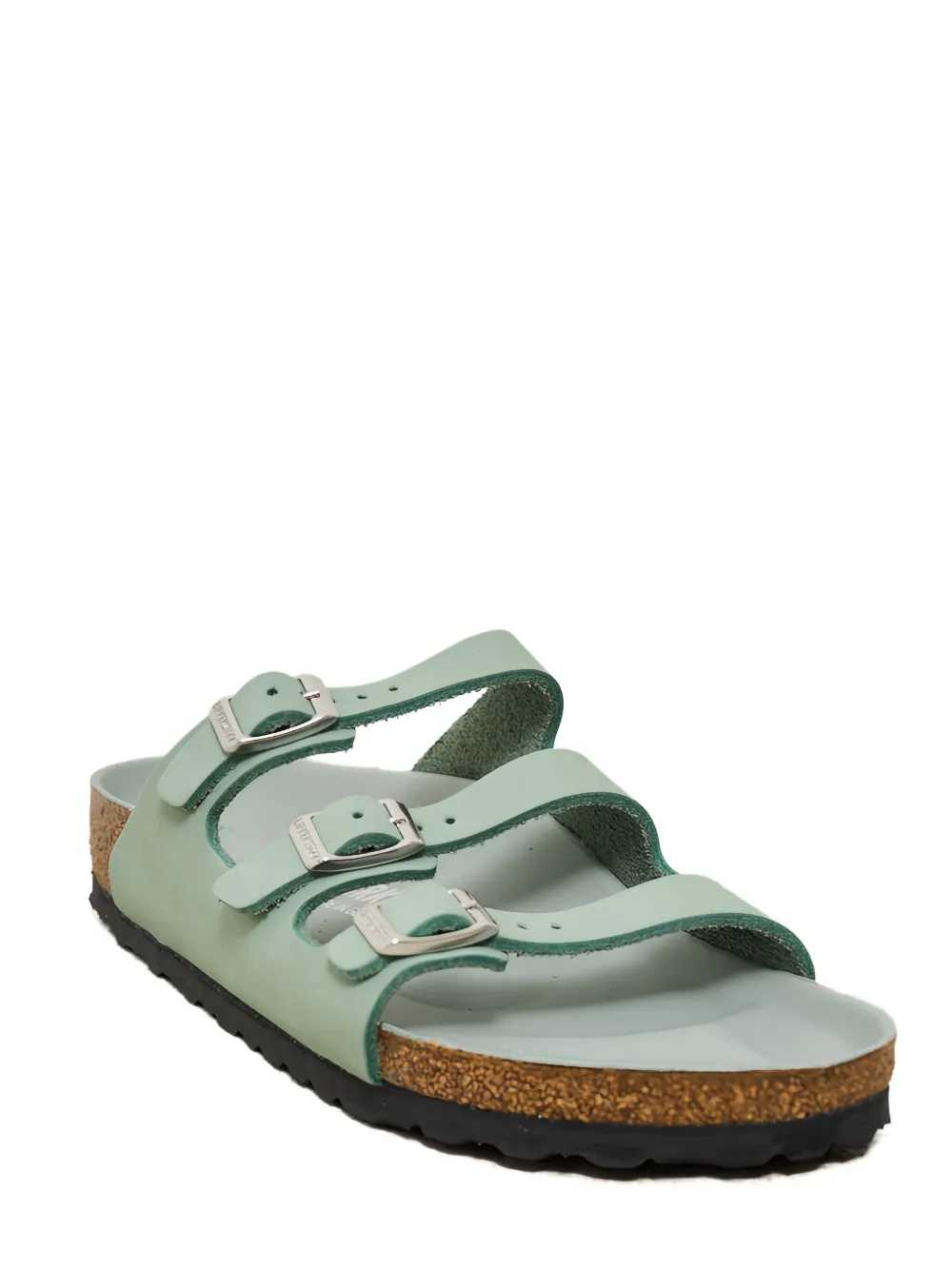 Birkenstock triple buckle flat sandals Green