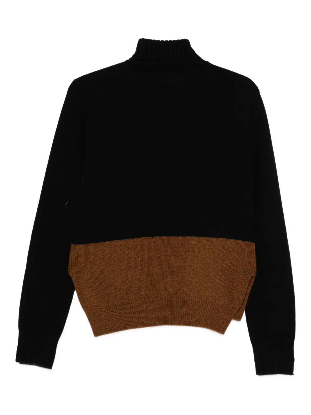 Plan C Turtleneck Pocket Knitted Top In Multi