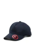HUGO logo cotton cap - Blue