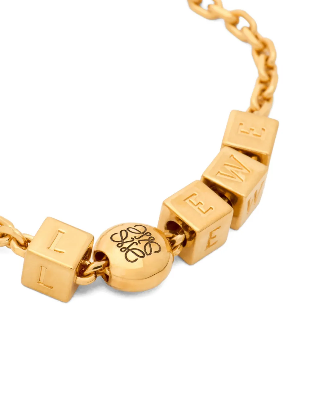  Loewe Pebble-cube Bracelet - Gold 