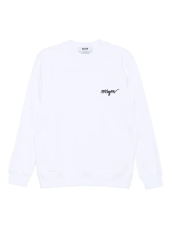 MSGM ロゴ スウェットシャツ | ホワイト | FARFETCH JP