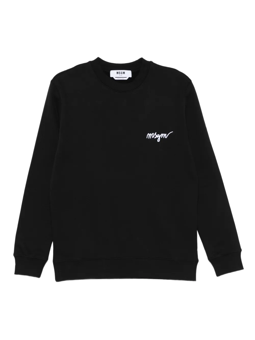 MSGM logo-embroidered sweatshirt | Black | Image 1