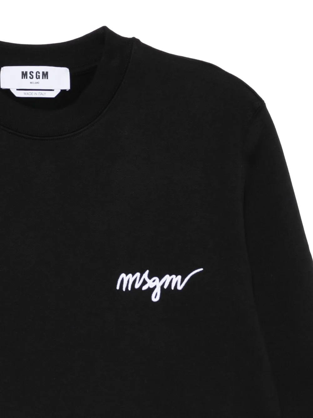 MSGM Sweater met geborduurd logo Zwart