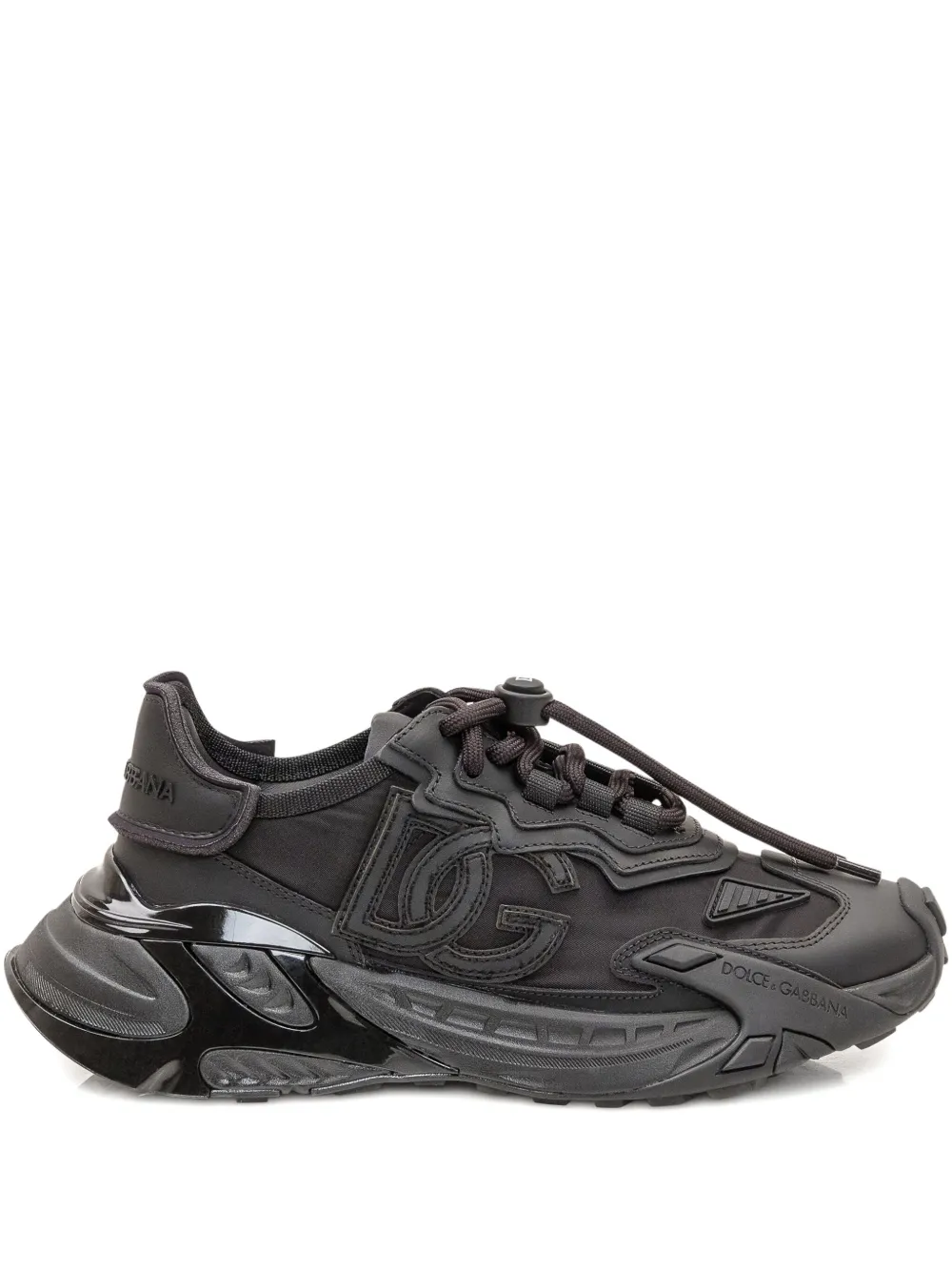 Dolce & Gabbana logo-patch panelled sneakers 8B956|NERO NERO