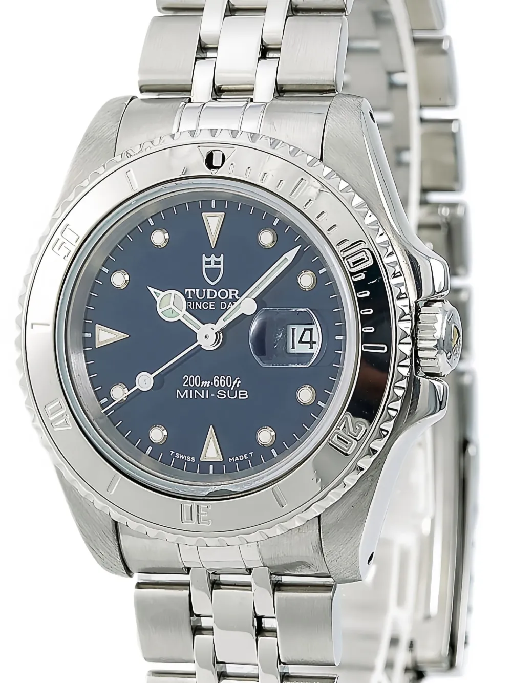 TUDOR Pre-owned Prince Date Mini 34mm In Blue