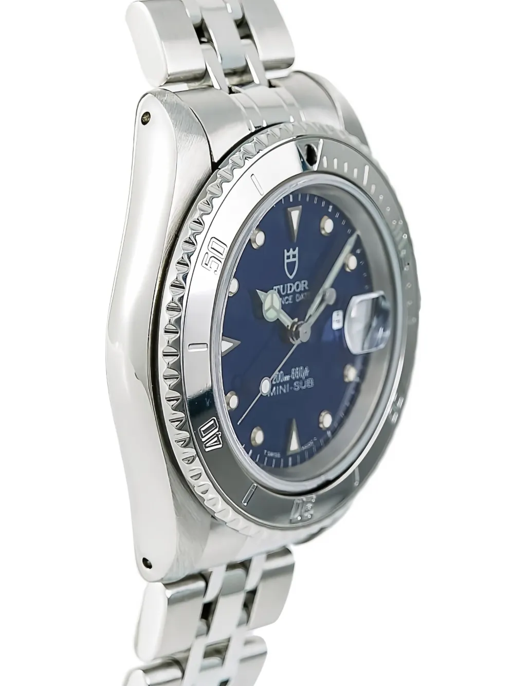 TUDOR Pre-owned Prince Date Mini 34mm In Blue