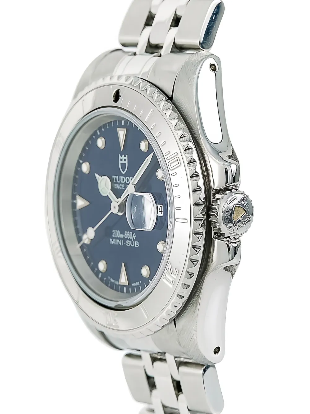 TUDOR Pre-owned Prince Date Mini 34mm In Blue