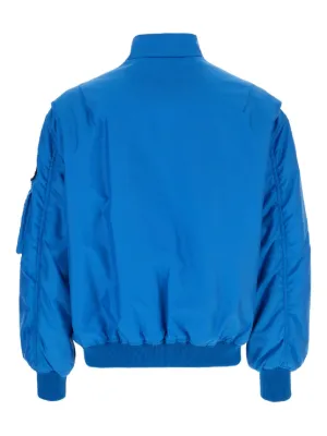 Valentino ボンバージャケット ブルー FW24/25 Valentino Garavani logo-patch Bomber Jacket | Blue | FARFETCH