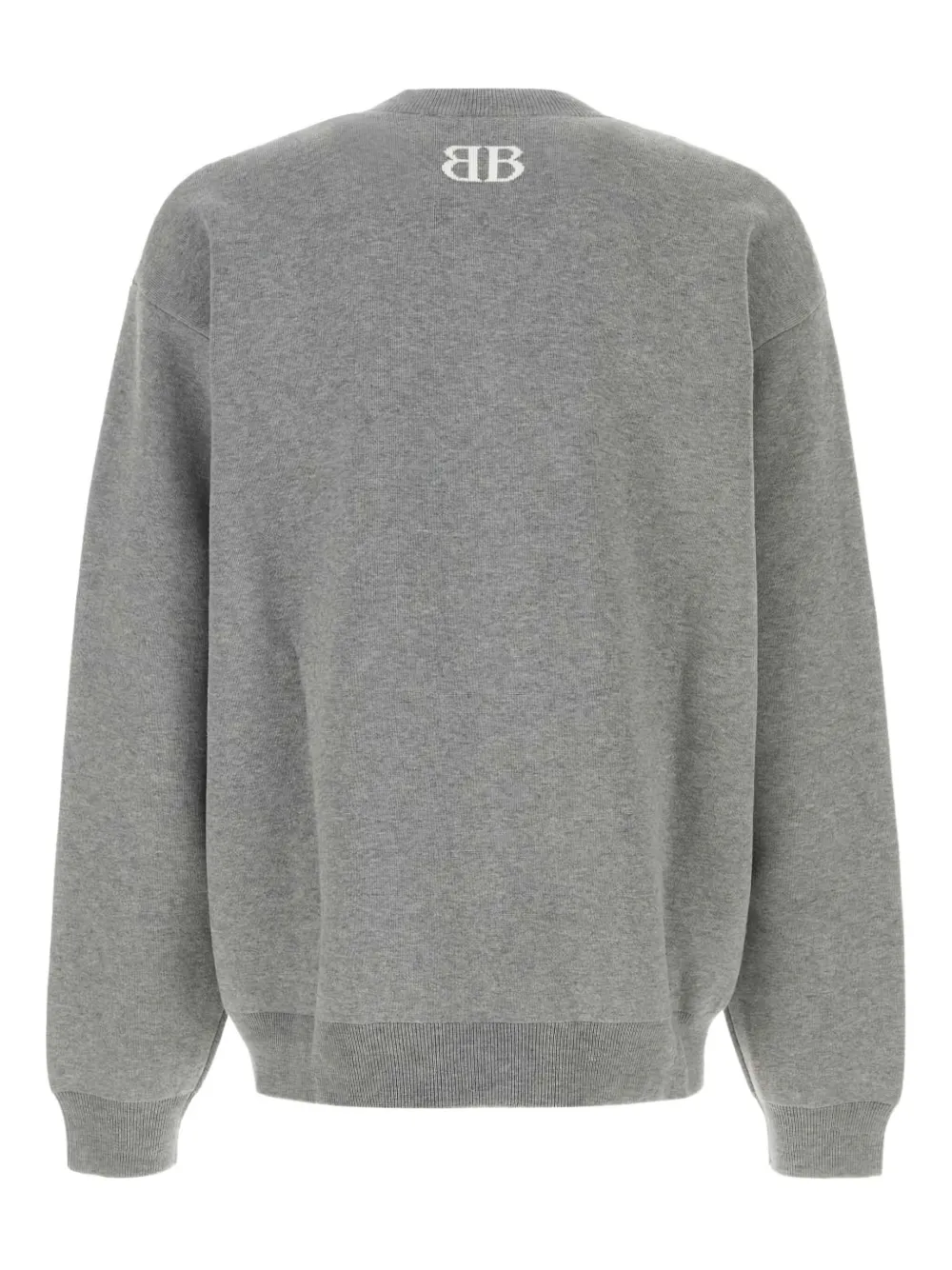 Balenciaga logo-detail cotton-blend sweatshirt Grijs