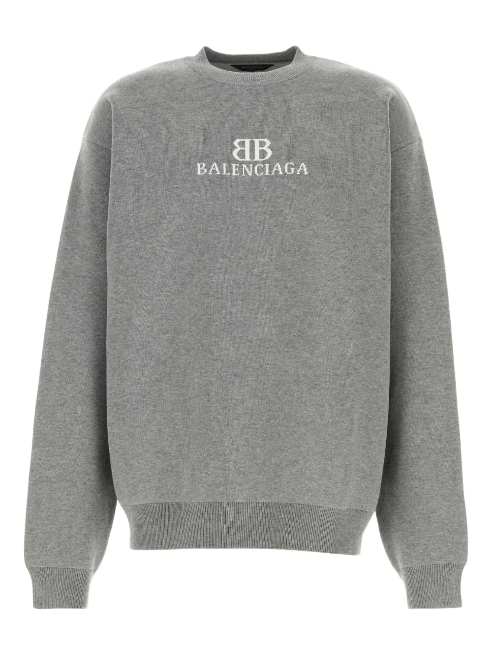 Balenciaga logo-detail cotton-blend sweatshirt Grijs