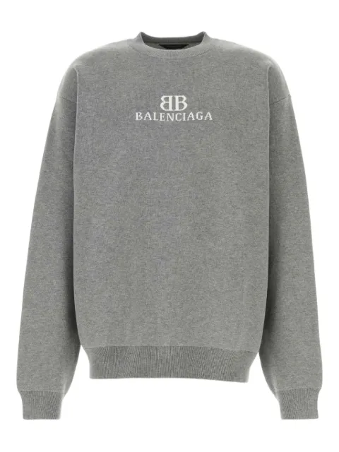 Balenciaga logo-detail cotton-blend sweatshirt