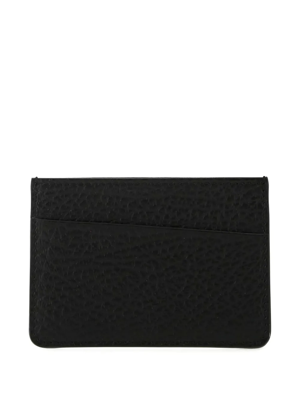 Maison Margiela textured leather card holder Zwart