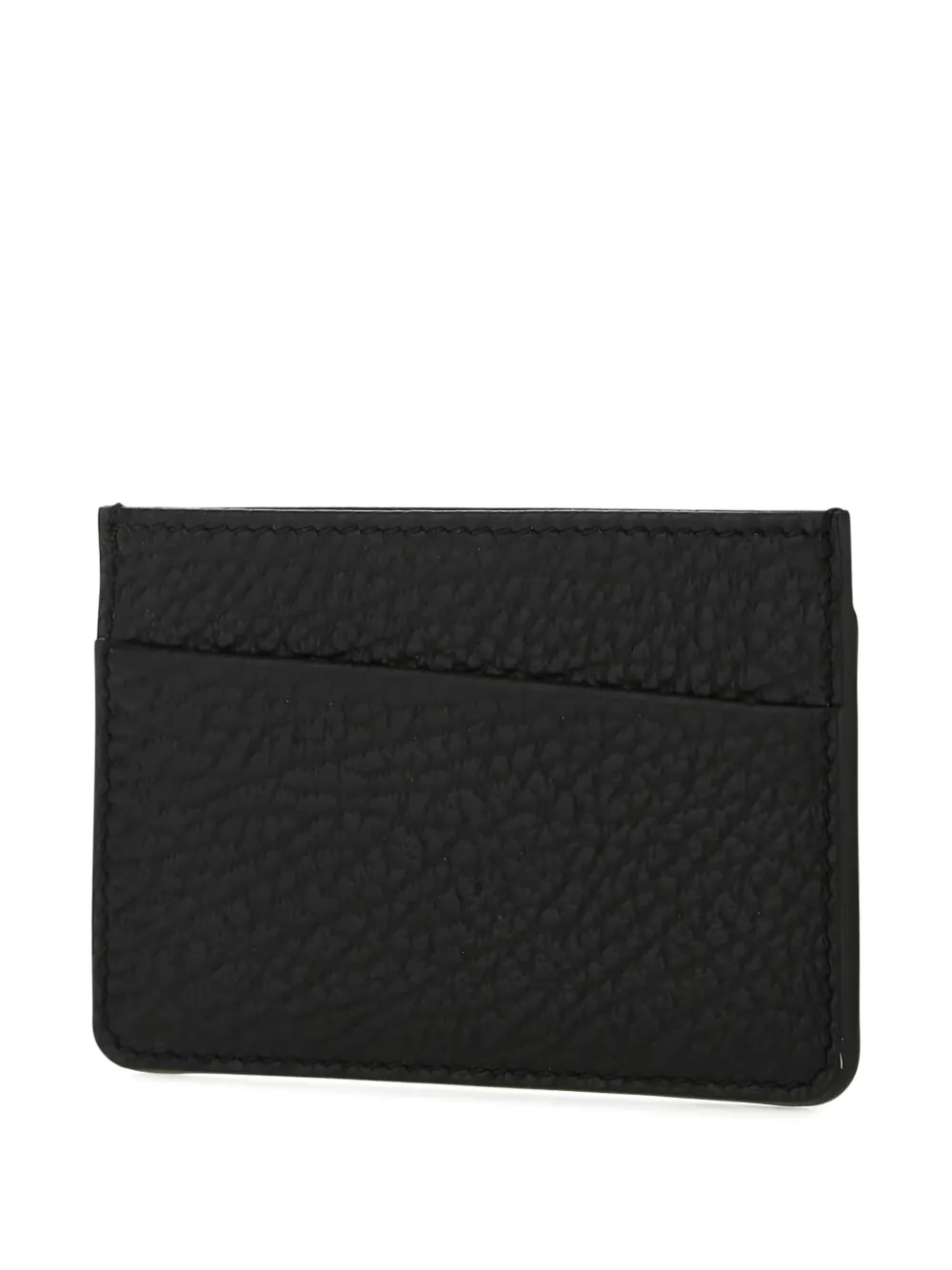 Maison Margiela textured leather card holder Zwart