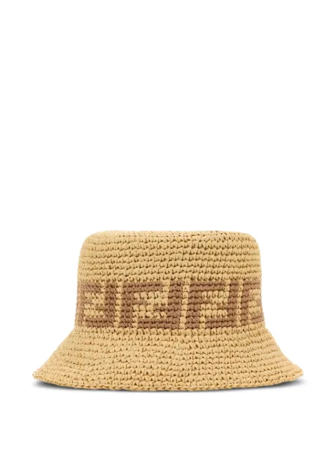 FENDI gorro de pescador de rafia