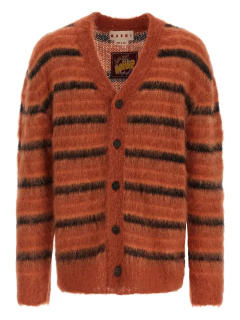 Marni brushed striped cardigan