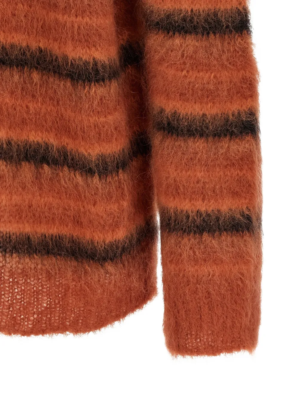 Marni Gestreept vest met geborsteld effect Oranje