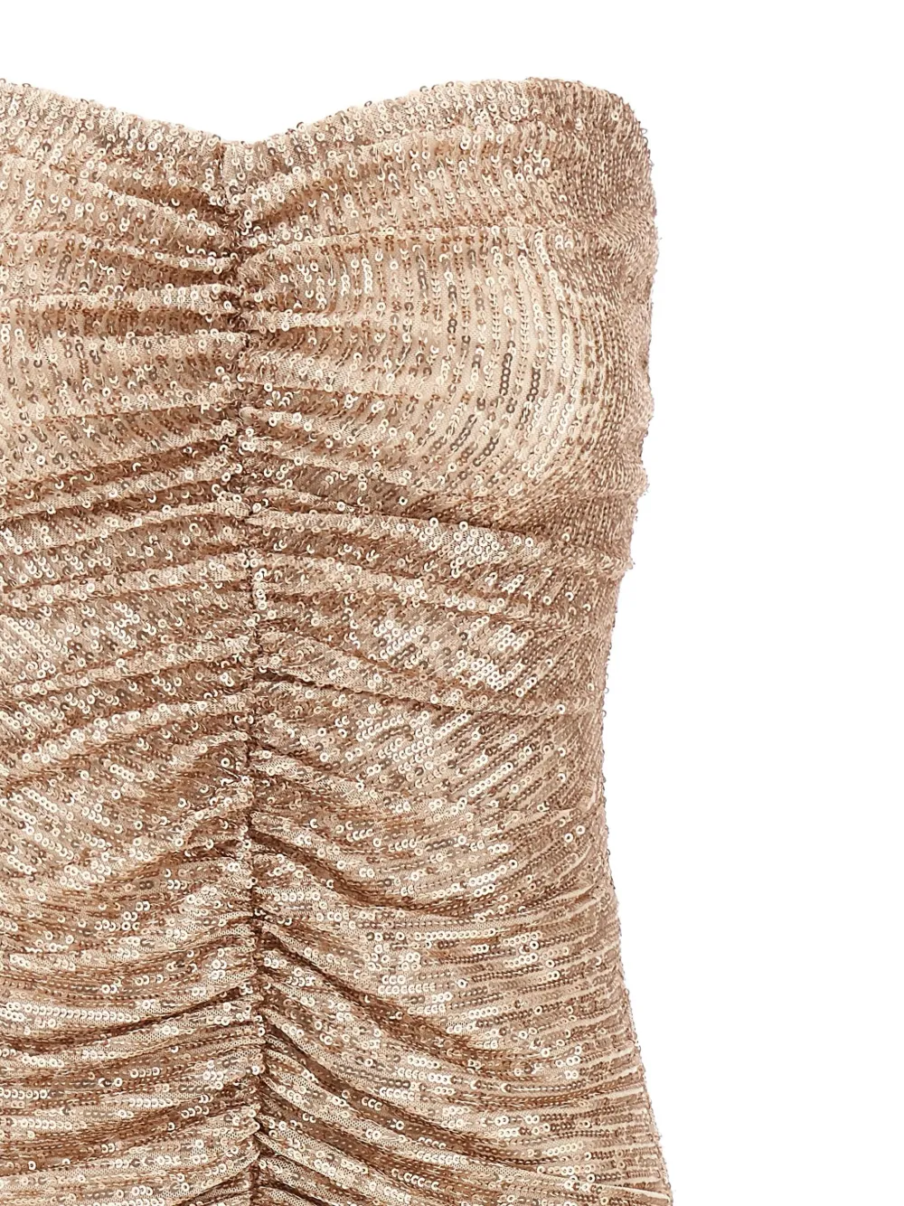 Norma Kamali Jurk verfraaid met pailletten Beige