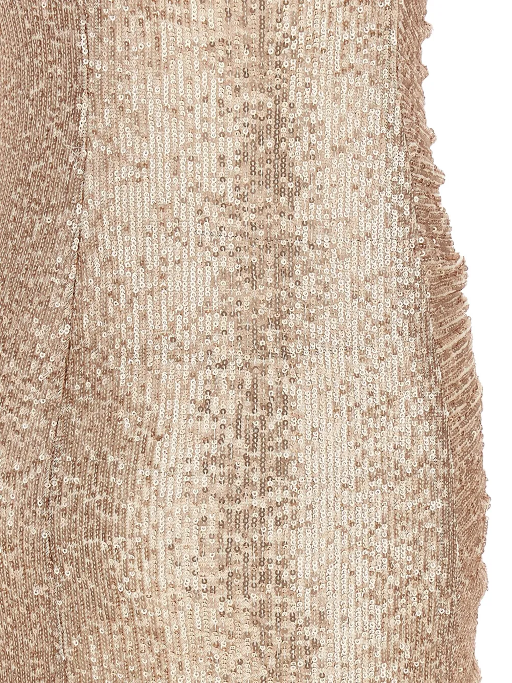 Norma Kamali Jurk verfraaid met pailletten Beige