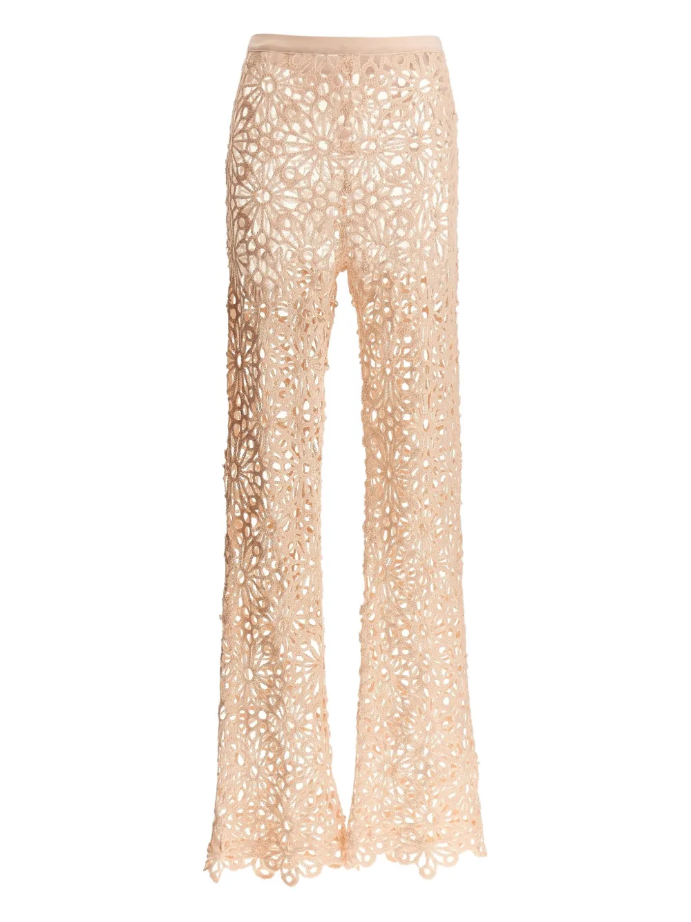 floral-croochet trousers