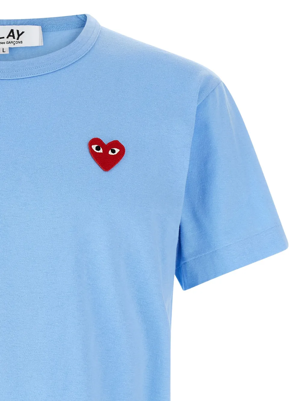 Comme Des Garçons Play T-shirt met logopatch Blauw