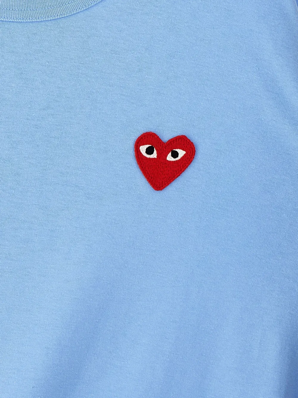 Comme Des Garçons Play T-shirt met logopatch Blauw
