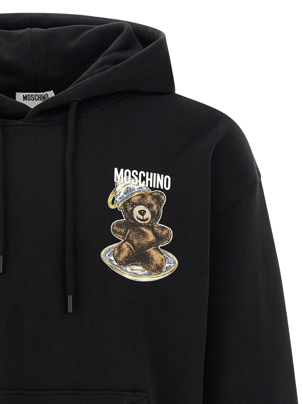 Moschino Hoodie met print Zwart