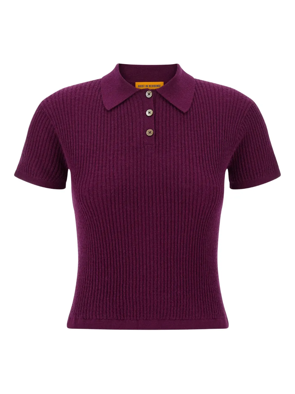 Guest In Residence cashmere polo shirt - パープル Guest In Residence cashmere polo shirt - パープル
