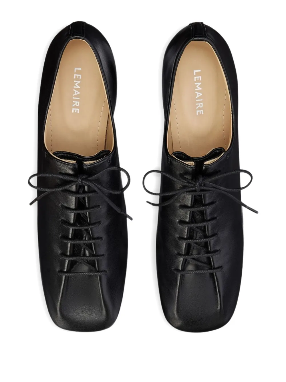 LEMAIRE 55mm Souris lace-up pumps Black