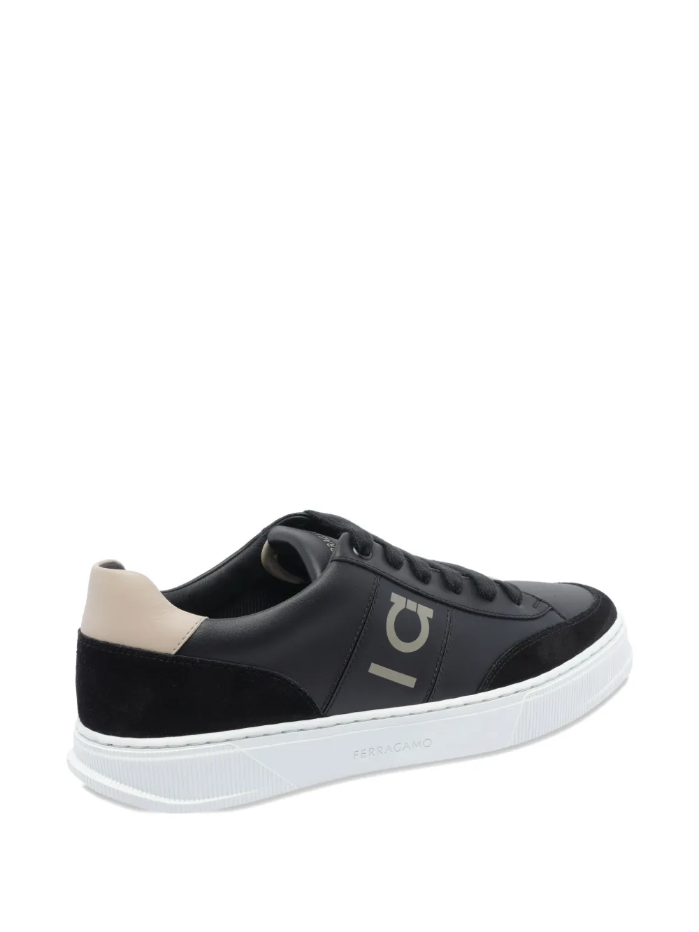 Ferragamo Alaska leather logo sneakers Black