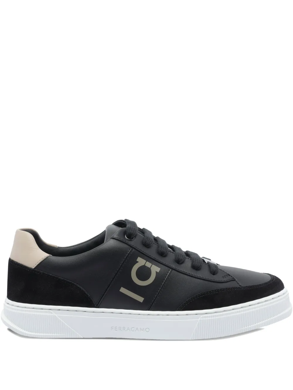 Ferragamo Alaska leather logo sneakers Black