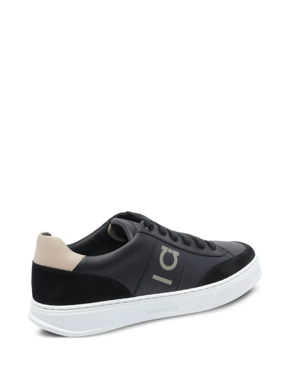 Ferragamo Alaska leather logo sneakers Black