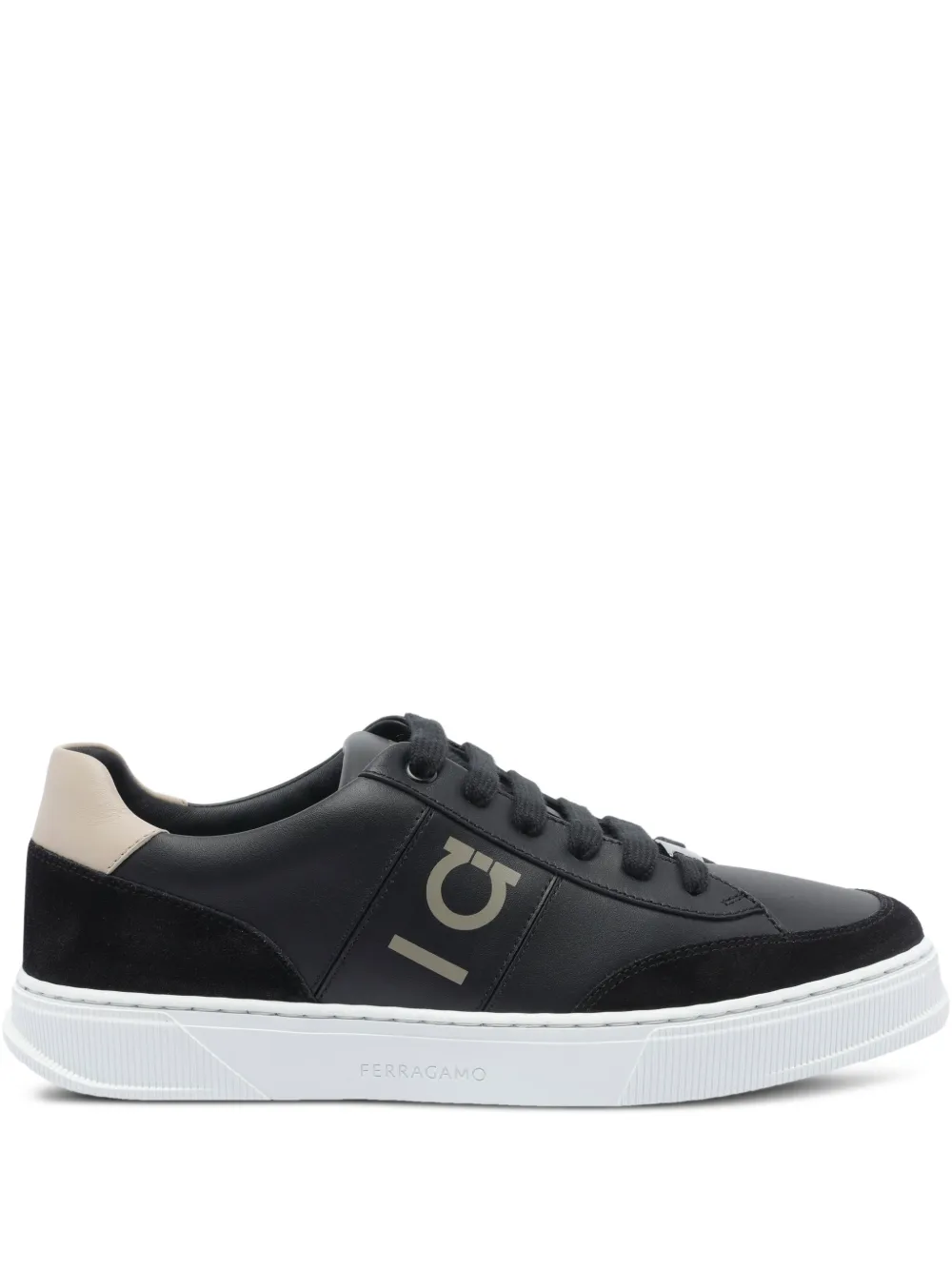 Ferragamo Alaska leather logo sneakers Black