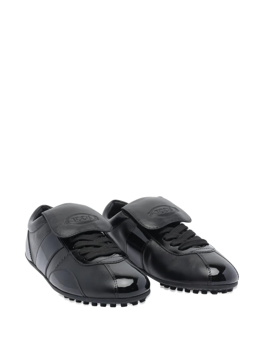 Tod's leather lace-up low-top sneakers Black
