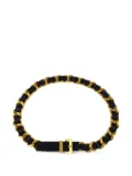 CHANEL Pre-Owned 1996 chain-link leather belt - Black