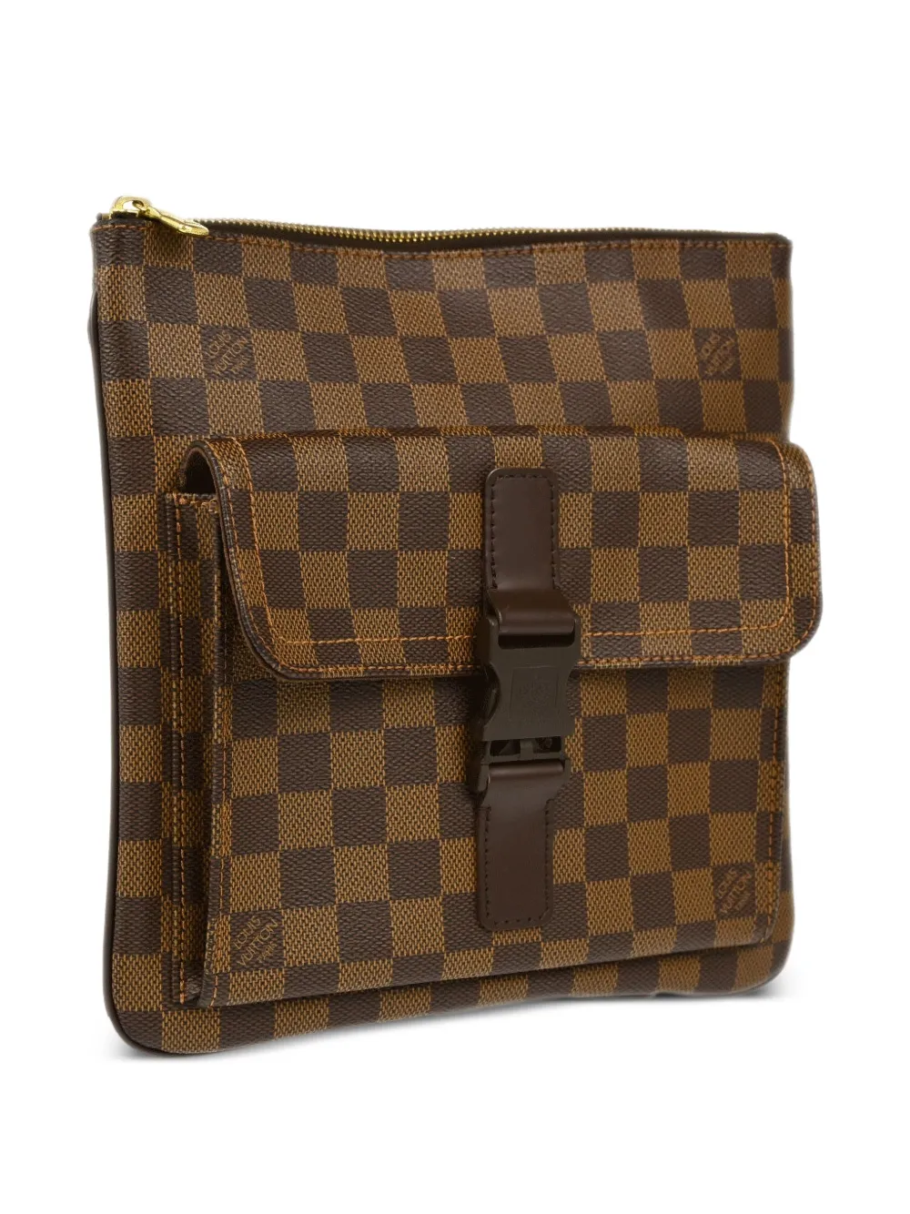  Louis Vuitton Pre-owned 2006 Pochette Damier-pattern Messenger Bag - Brown 