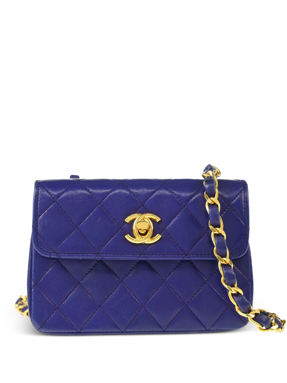 CHANEL Pre-Owned 1985-1990 マトラッセ ショルダーバッグ - ブルー CHANEL Pre-Owned 1985-1990 マトラッセ ショルダーバッグ - ブルー